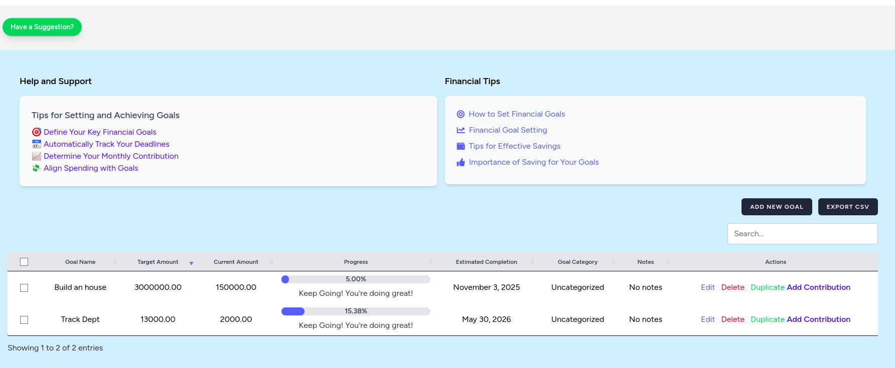 Simple budget tracker gallery image