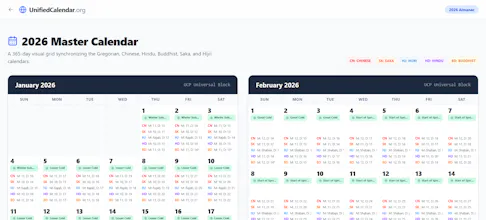 UnifiedCalendar.org gallery image