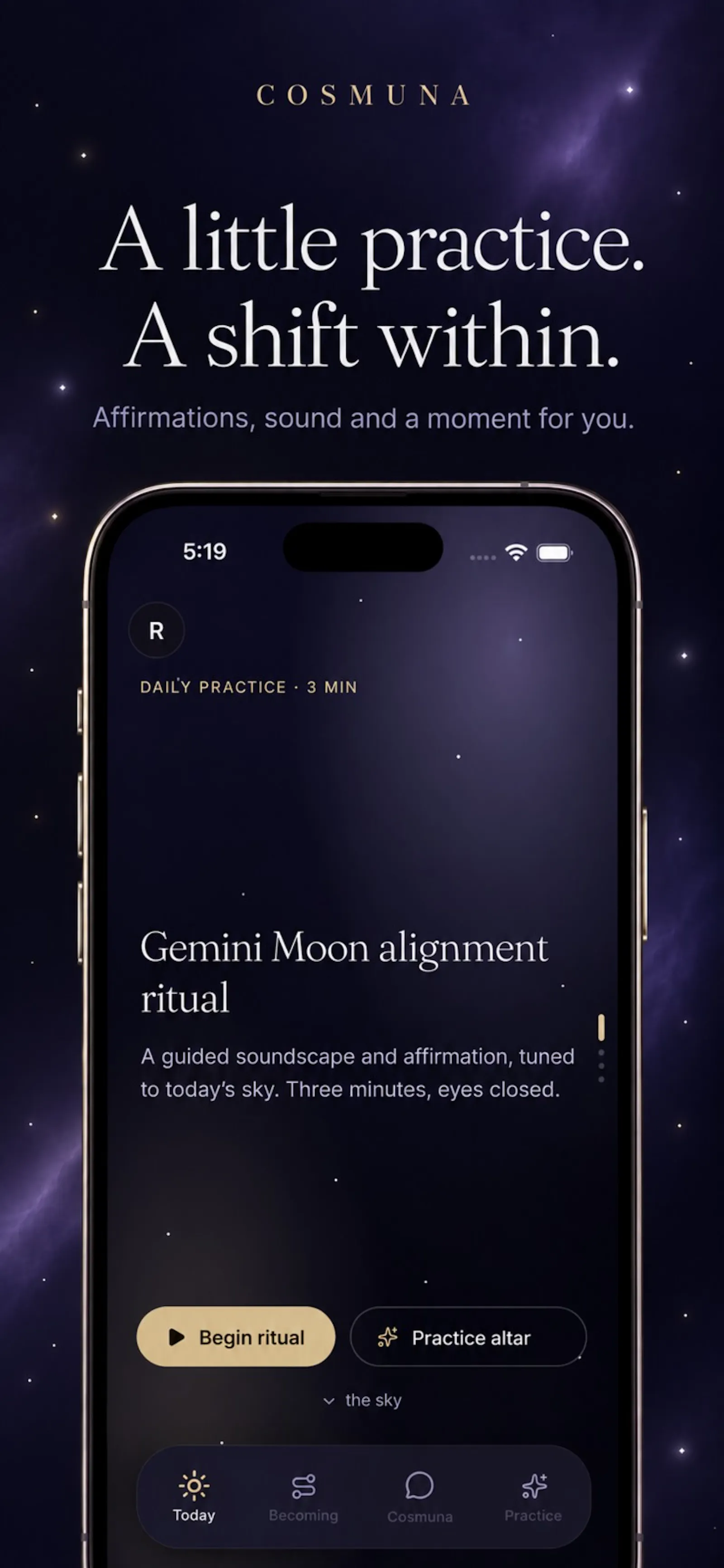 Cosmuna - Astrology-Native AI Coach screenshot 1