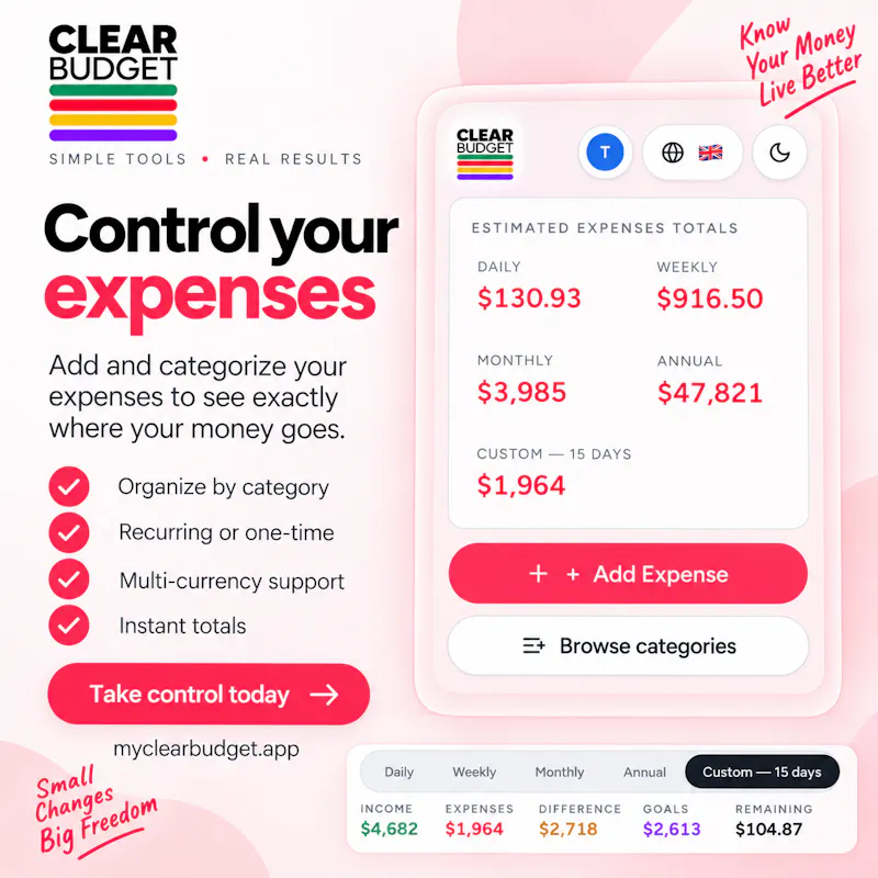 Clear Budget screenshot 2