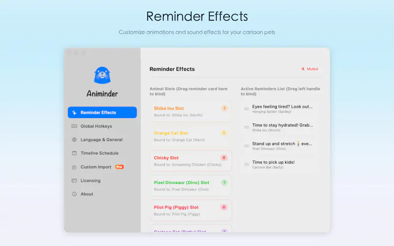 Animinder - Your desktop animal reminder screenshot 2