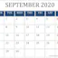 Free Printable September 2020 Calendar