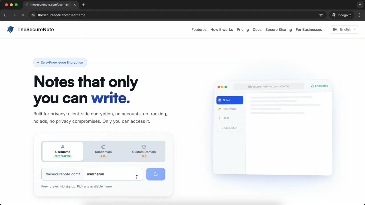 The Secure Note gallery image