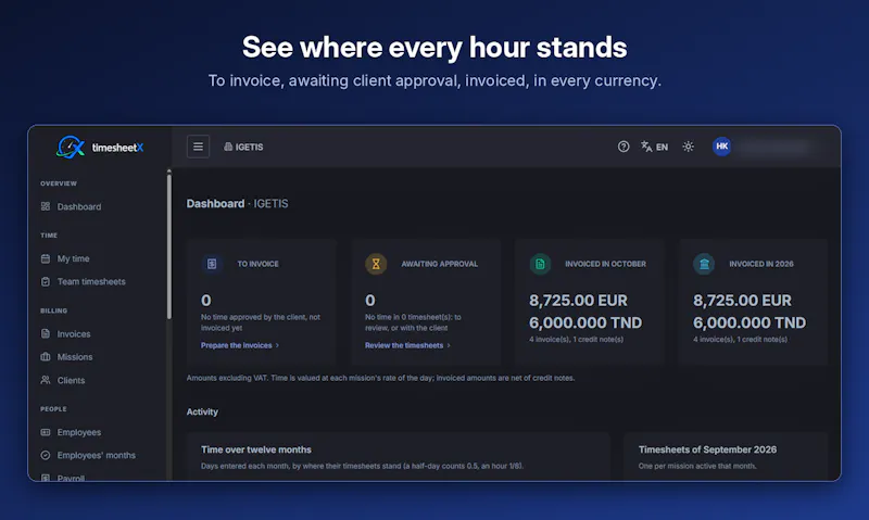 TimesheetX screenshot 2