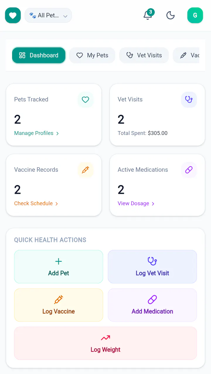Pet Health Tracker gallery image