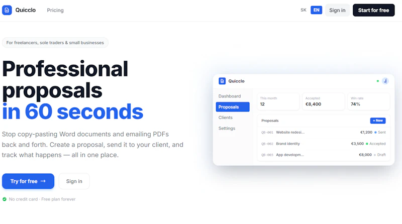 Quicclo screenshot 1