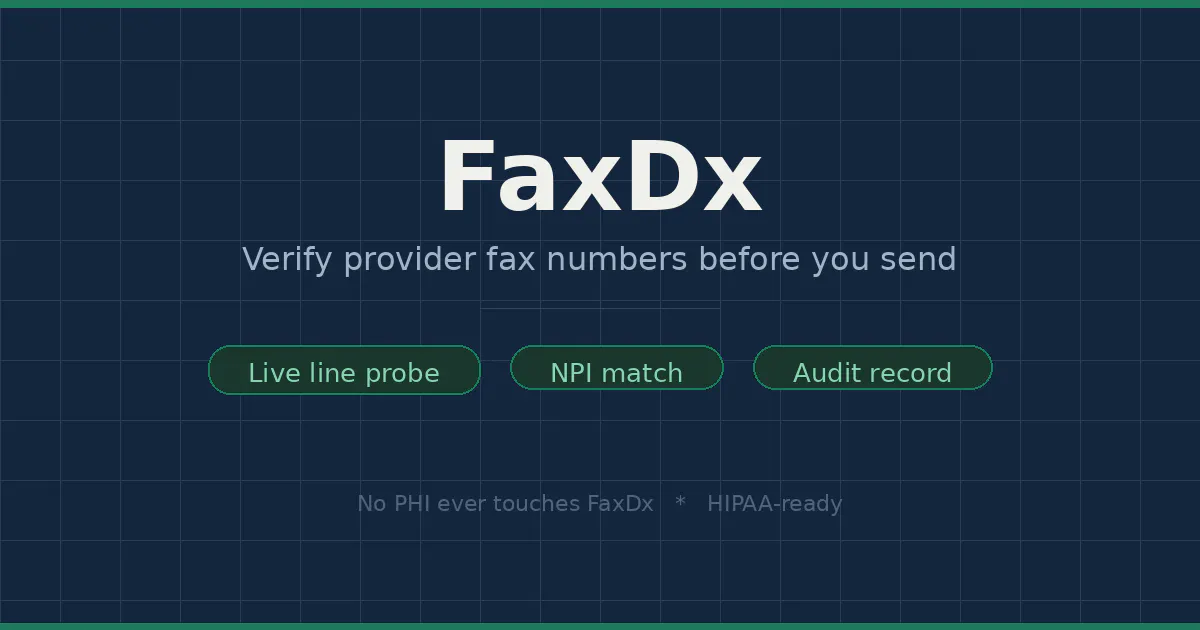 FaxDx — Fax verification for healthcare gallery image