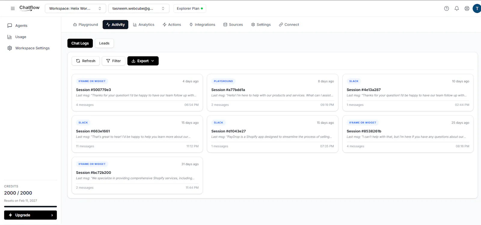 Chatflow screenshot 3