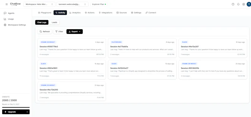 Chatflow screenshot 3