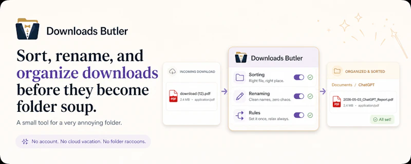 Downloads Butler screenshot 1
