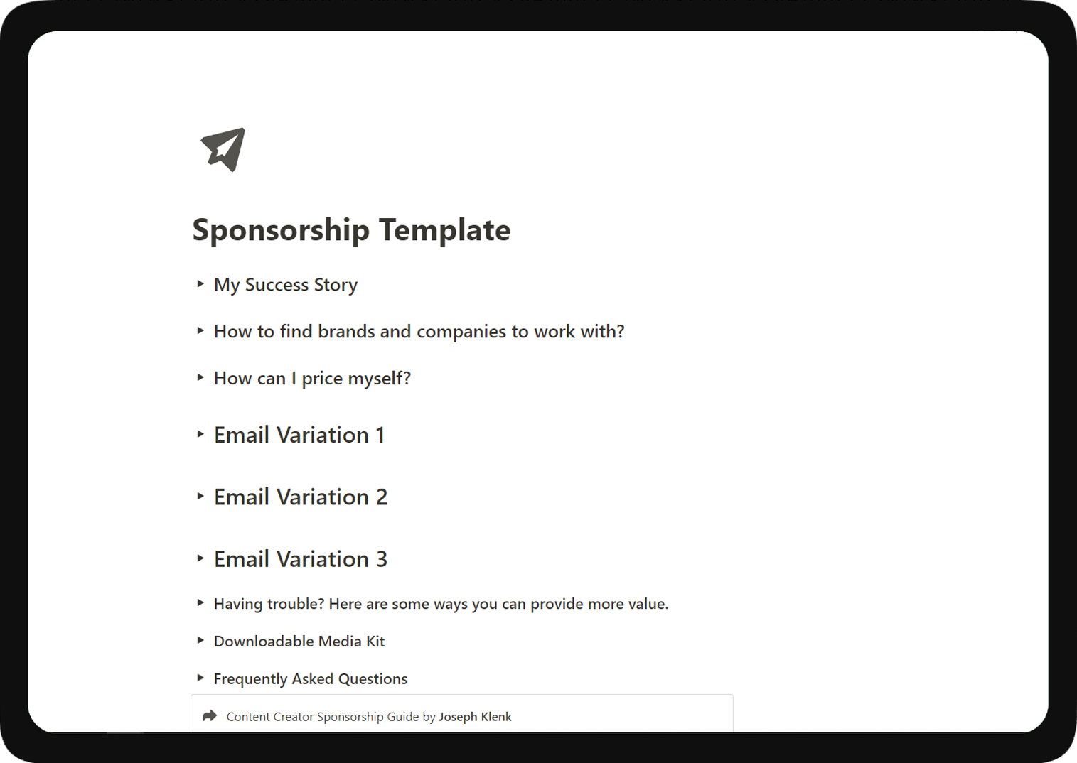 Sponsorship Guide + Free Media Kit gallery image