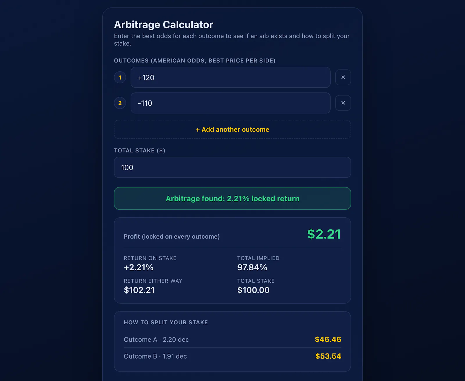 BetSmart Betting Calculators screenshot 1