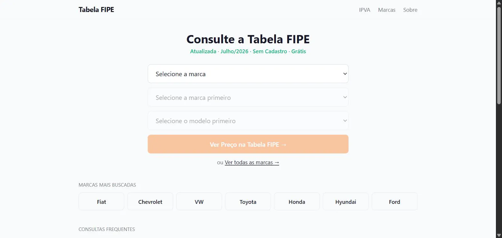 Tabela FIPE Online screenshot 1