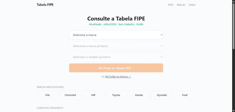 Tabela FIPE Online screenshot 1