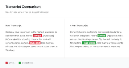 CleanTranscript gallery image