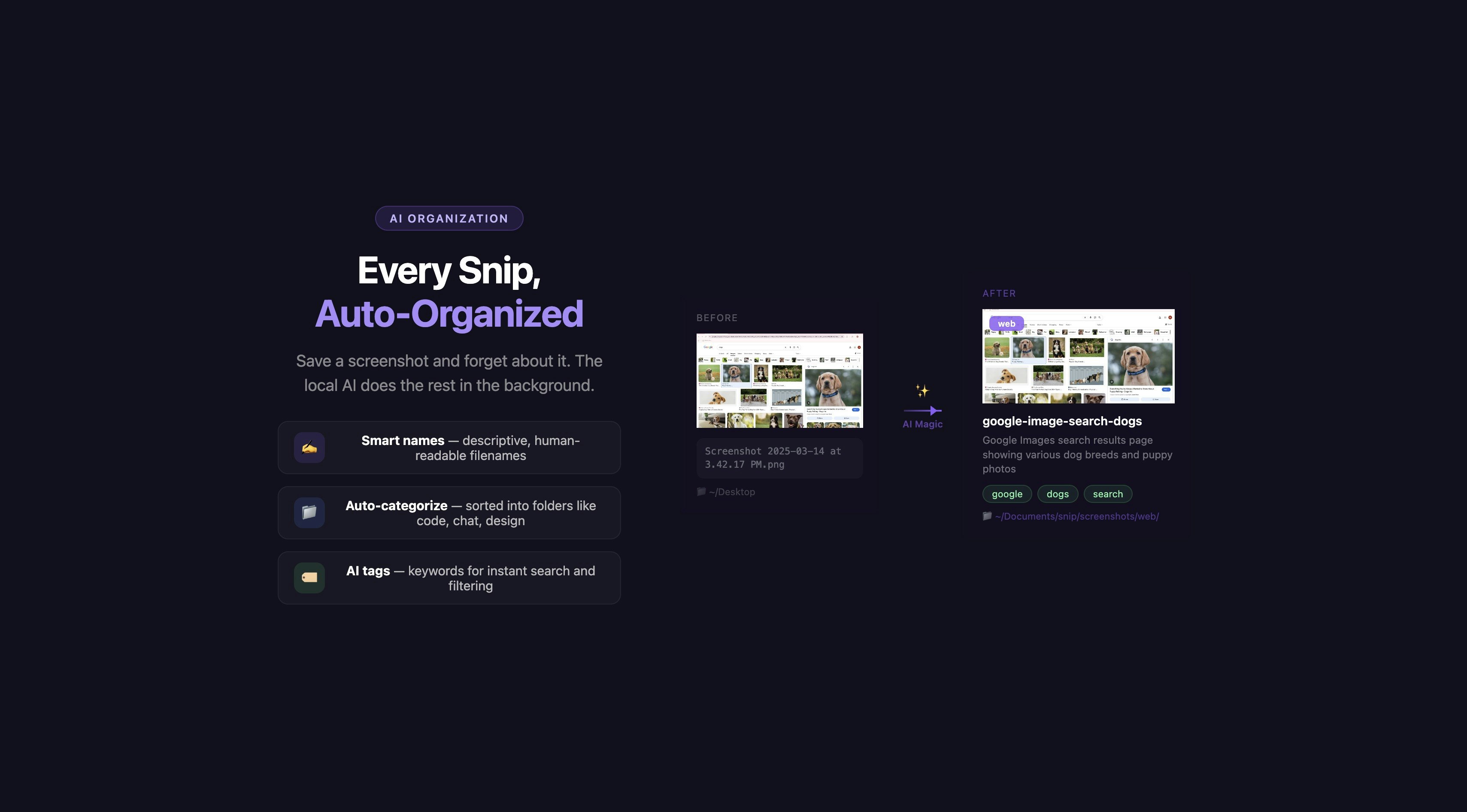 Snip - AI-powered macOS Screenshot Tool gallery image