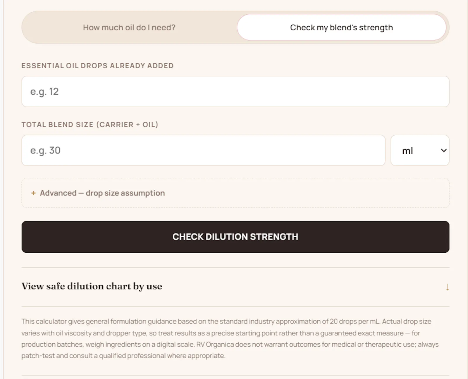 Essential Oil Dilution Calculator screenshot 4