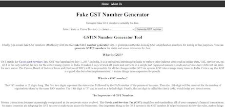 Fake GST Number Generator gallery image