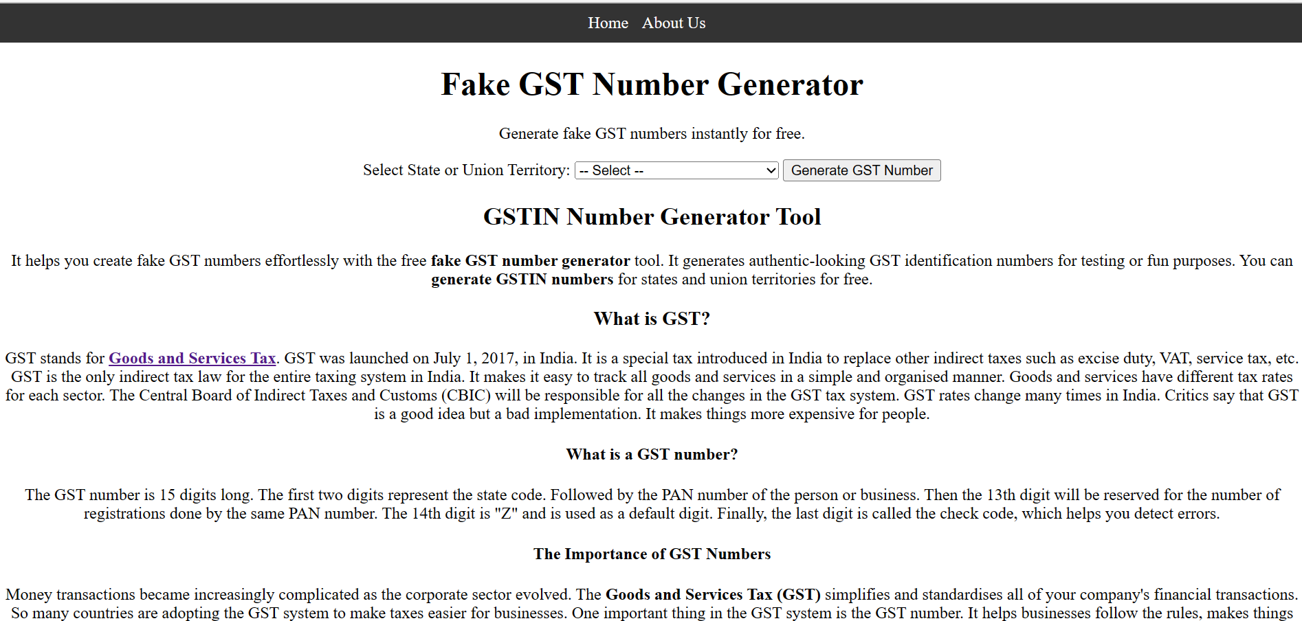 가짜 GST 번호 생성기 - GSTIN 번호를 생성하십시오 미디어 2