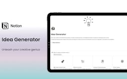 Idea Generator Notion Template media 1