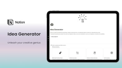 Idea Generator Notion Template gallery image
