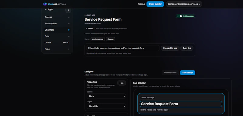 microapp.services screenshot 6