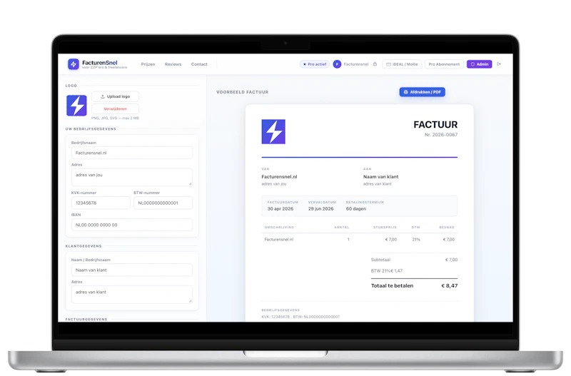 FacturenSnel.nl  screenshot 2