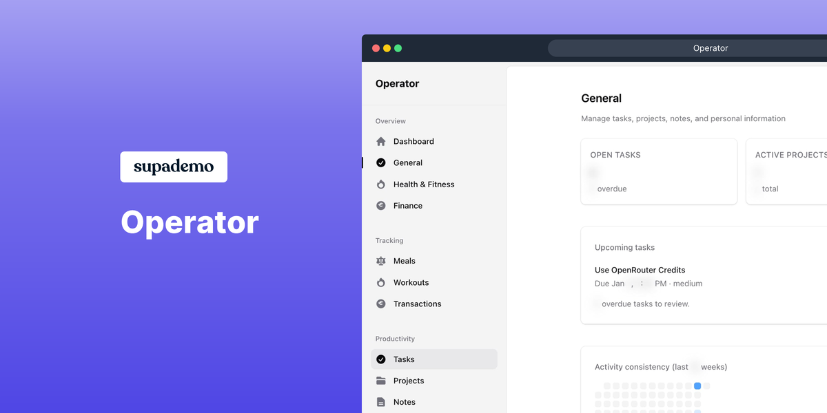 Operator - Main product screenshot demonstrating key features and user interface