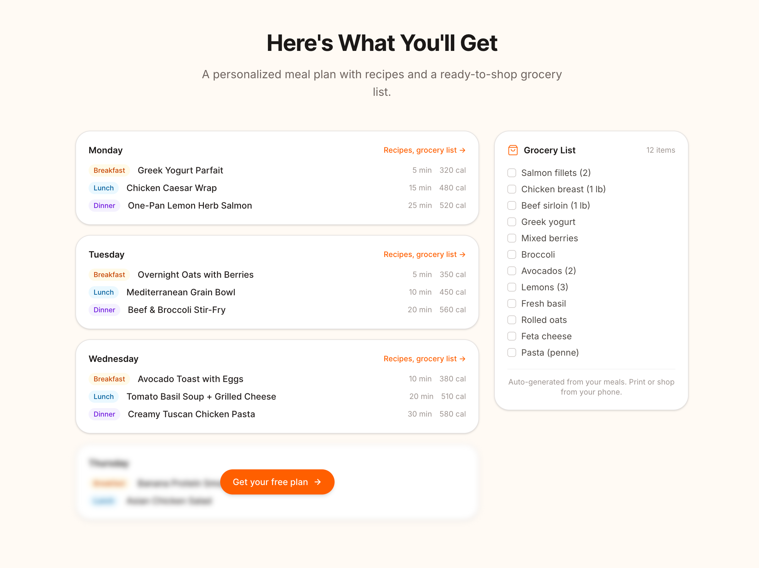 What's For Dinner - Screenshot 3 showing product features and functionality