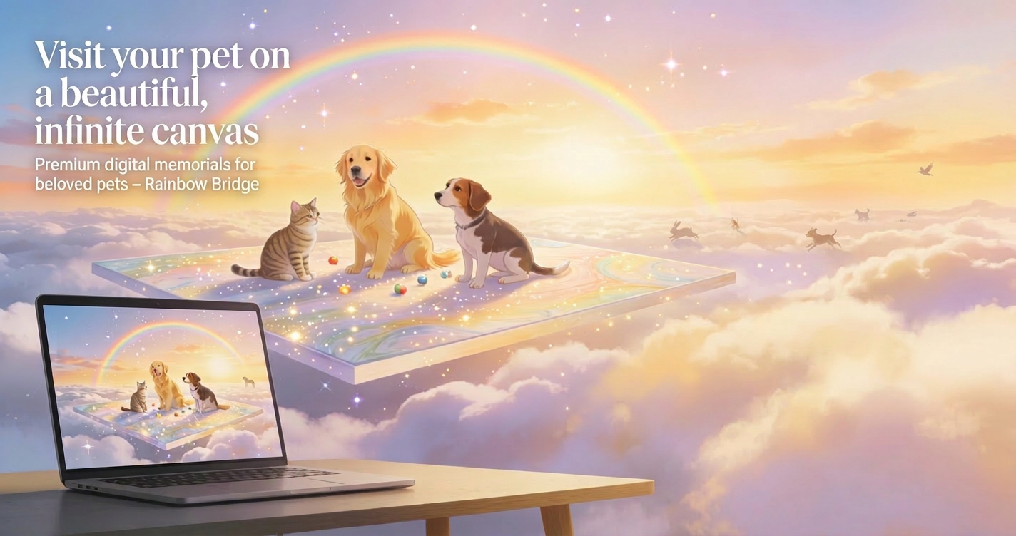 Rainbow Bridge – Pet Tribute AI World gallery image