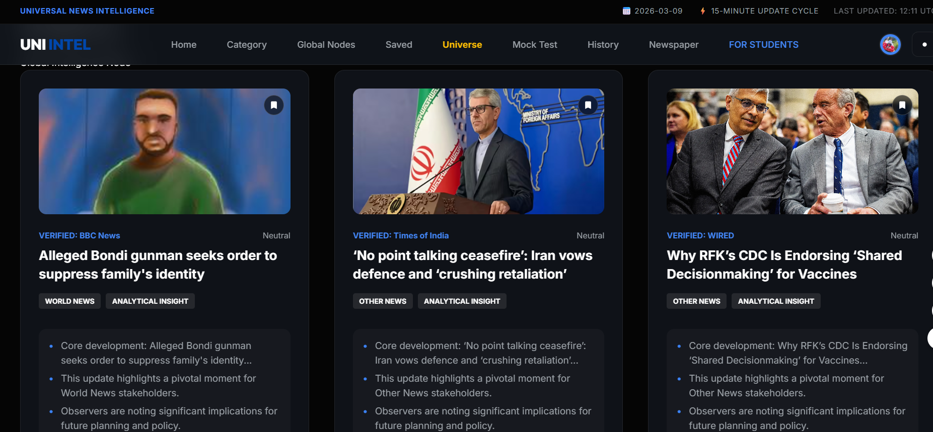 Universal News Intelligence gallery image