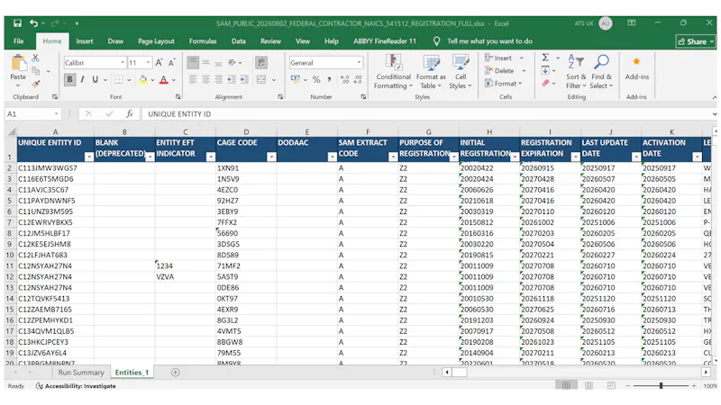 SAM.gov Contractor Database Compiler screenshot 13