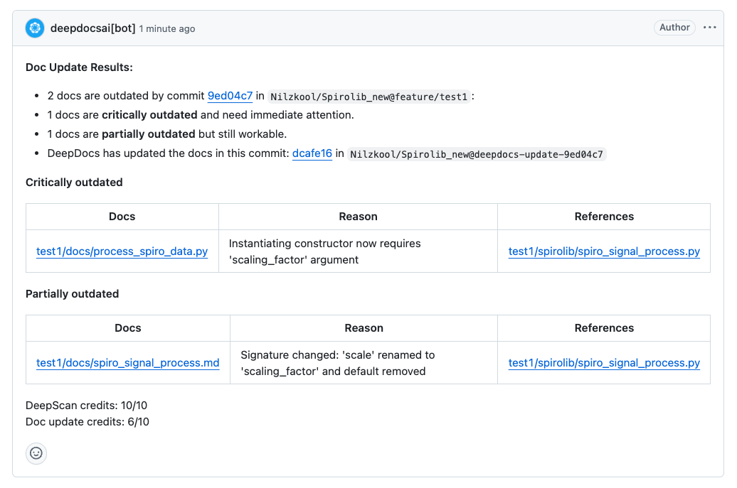 وسائط Deepdocs - أصلح مستندات github التي عفا عليها الزمن على الطيار الآلي 3
