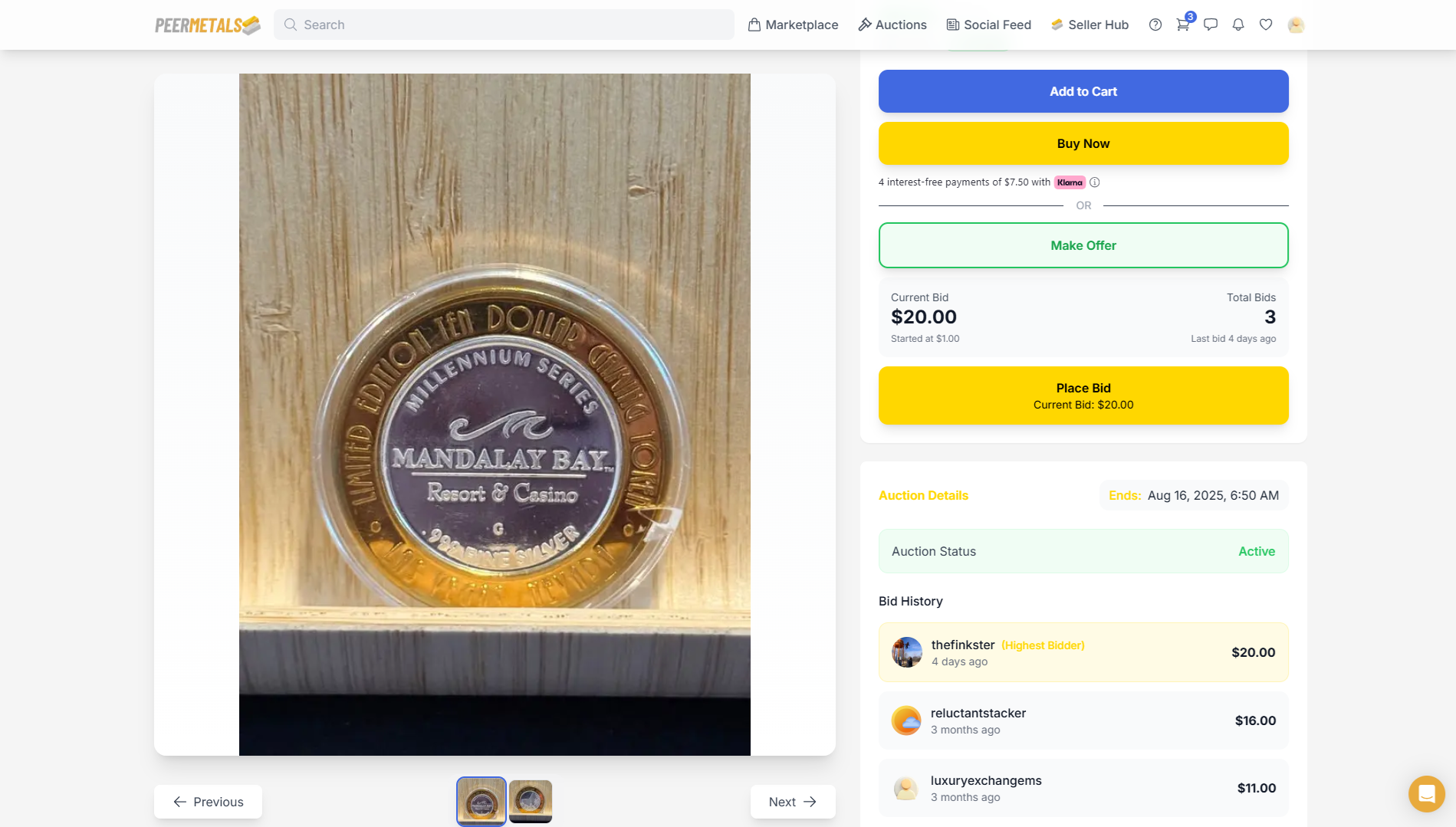 PeerMetals - Premium marketplace for precious metals media 8