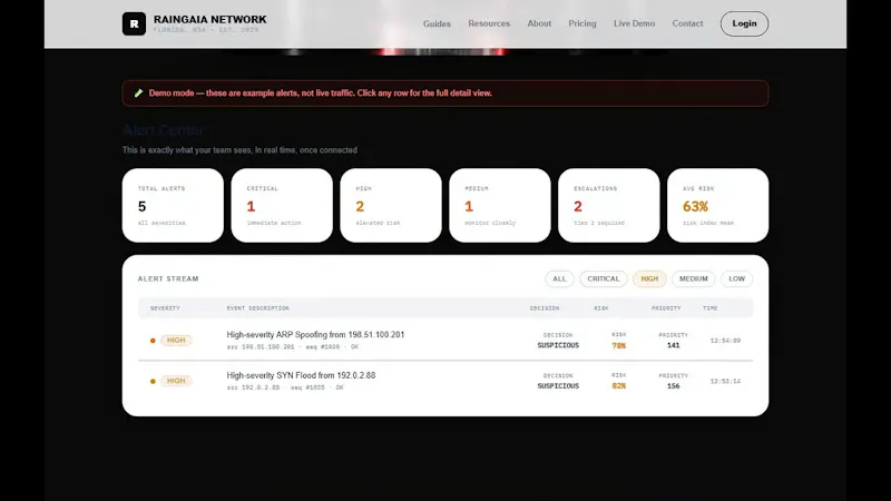 Raingaia Network screenshot 1 (video preview)