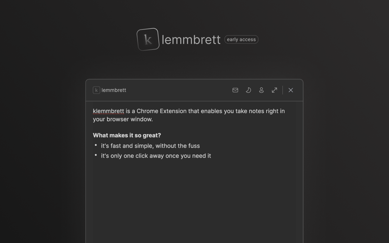 startuptile klemmbrett – early access-Take faster notes right in your browser window