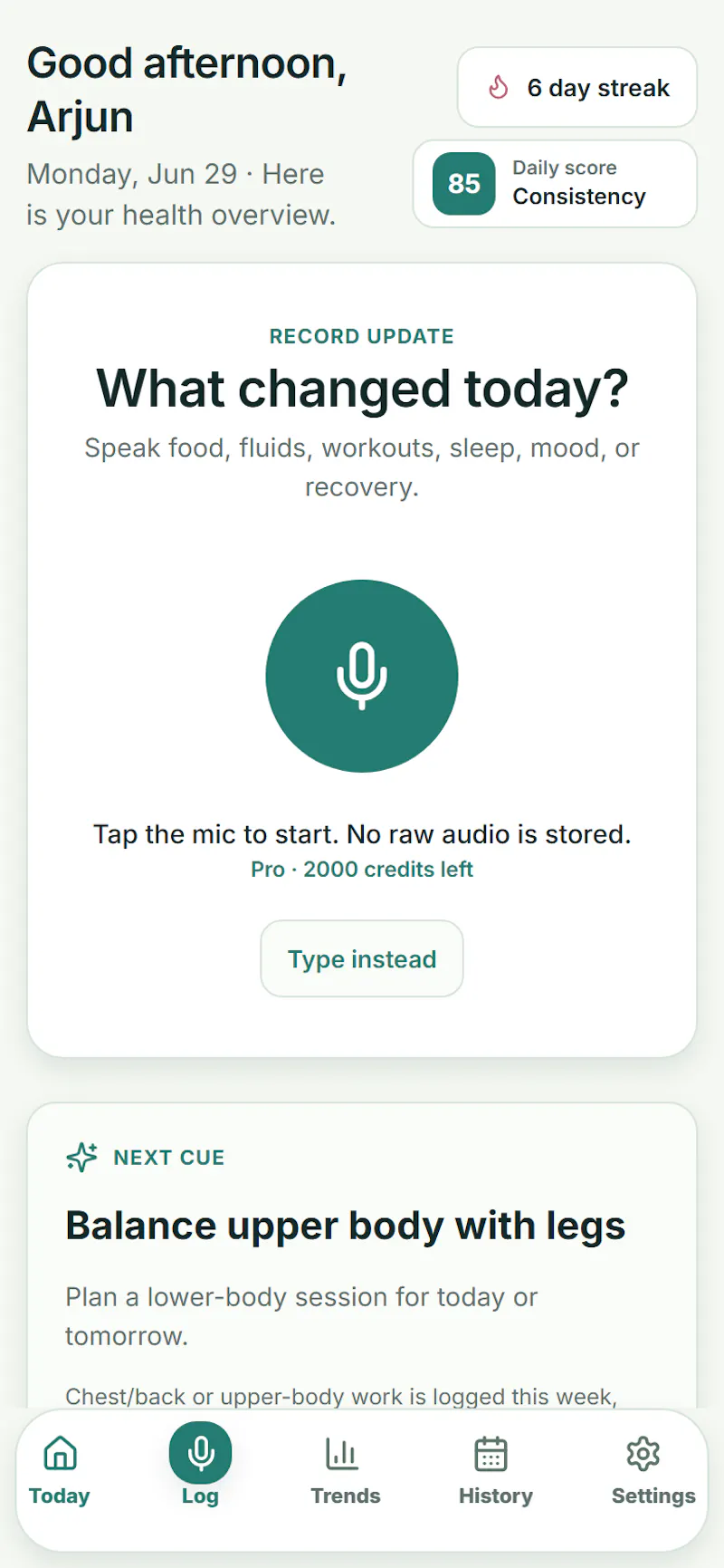 Health Voice Assistant screenshot 1