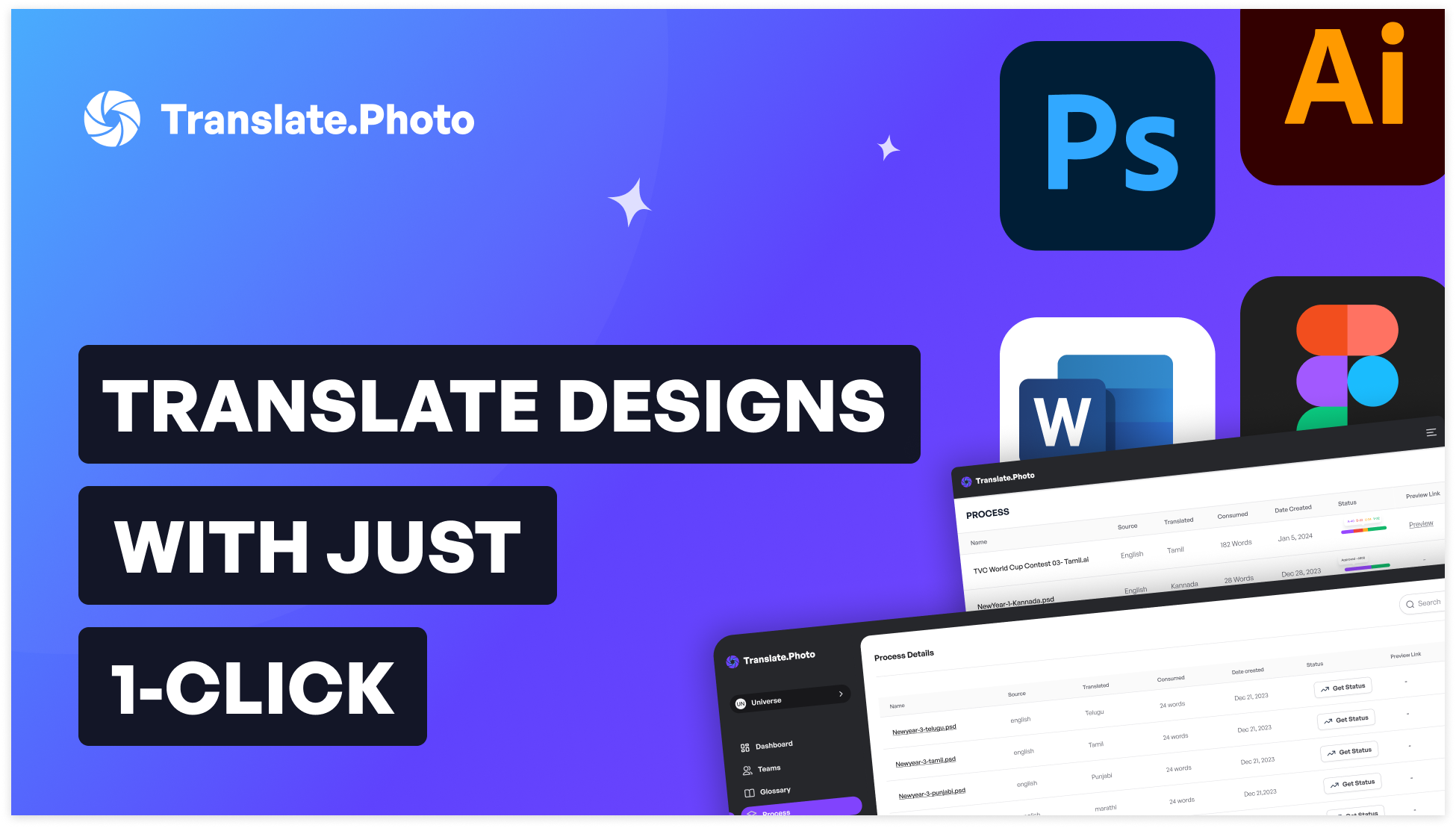 Translate.photo - Designs, Doc, Creative - Plug -in di traduzione AI per Adobe, Figma e Office media 2