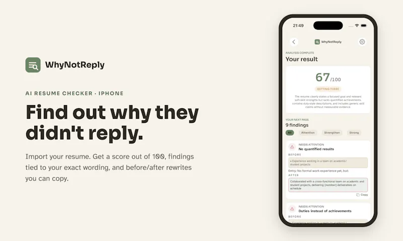 WhyNotReply screenshot 1