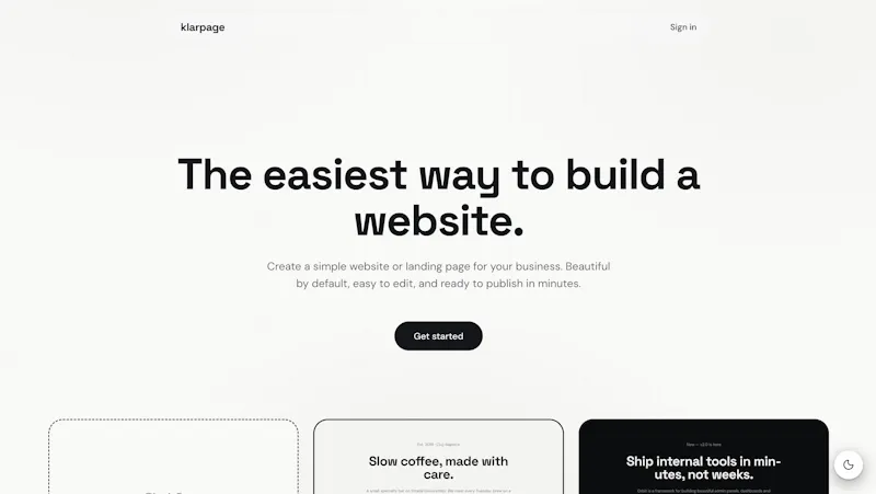 klarpage screenshot 1