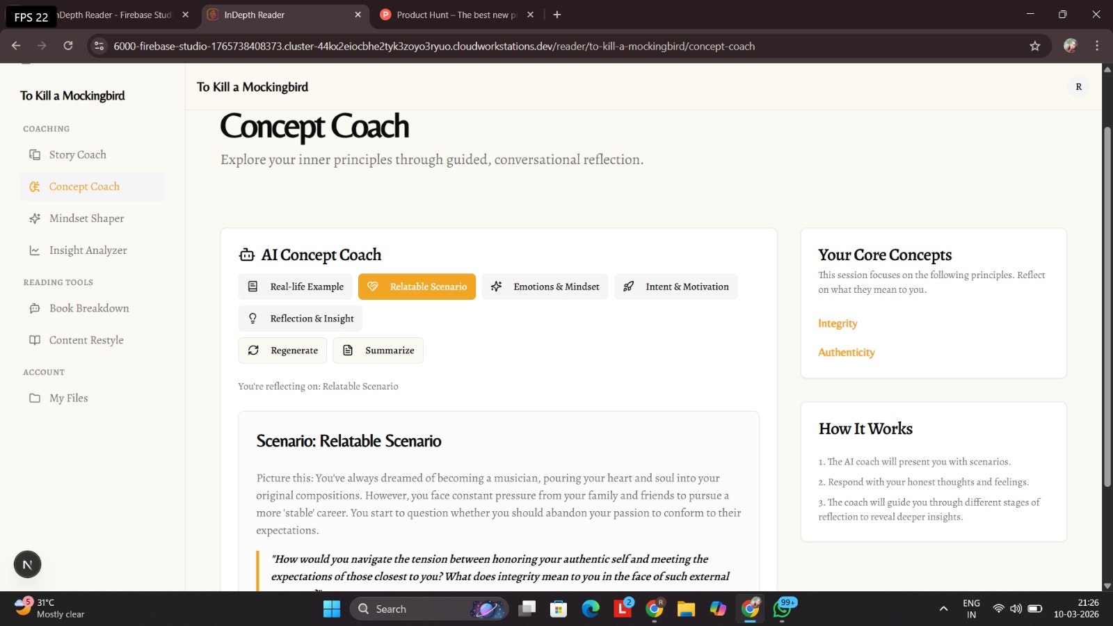 InDepth Reader - Screenshot 3 showing product features and functionality