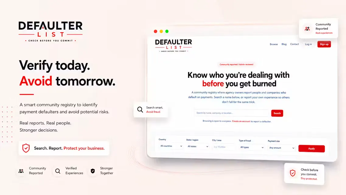 Defaulter List-For Agencies Across World gallery image