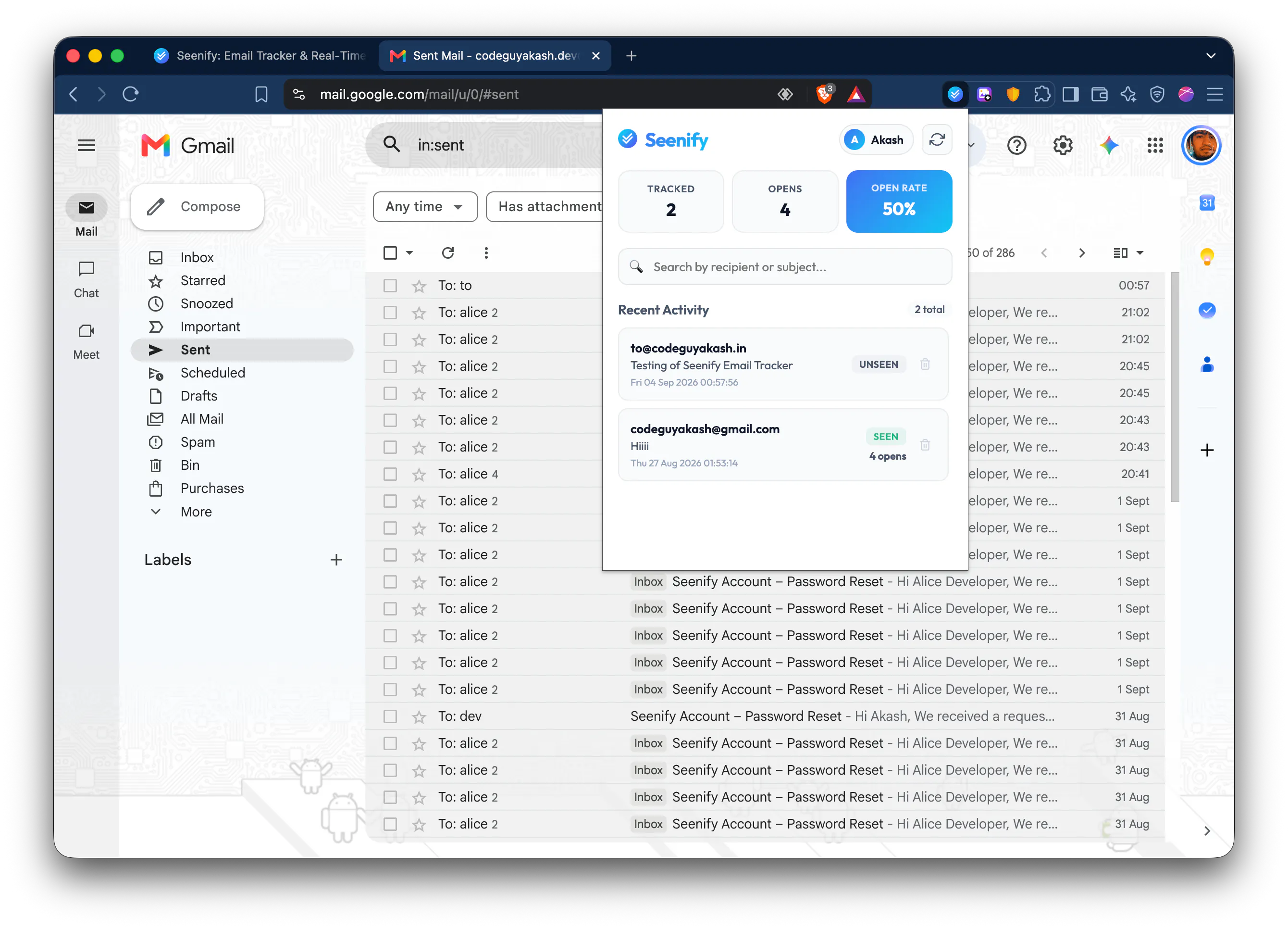 Seenify - Email Tracker gallery image