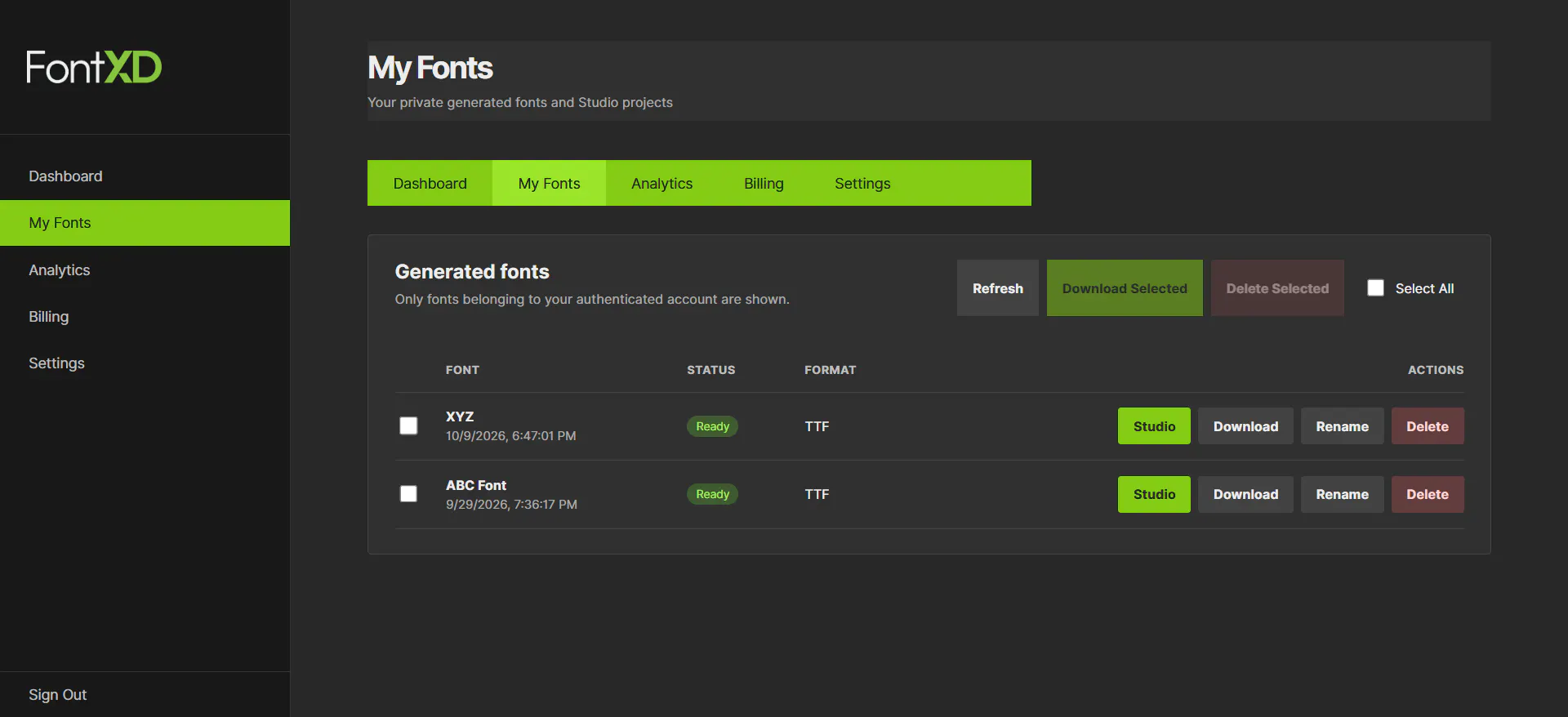FontXD AI Font Generator gallery image