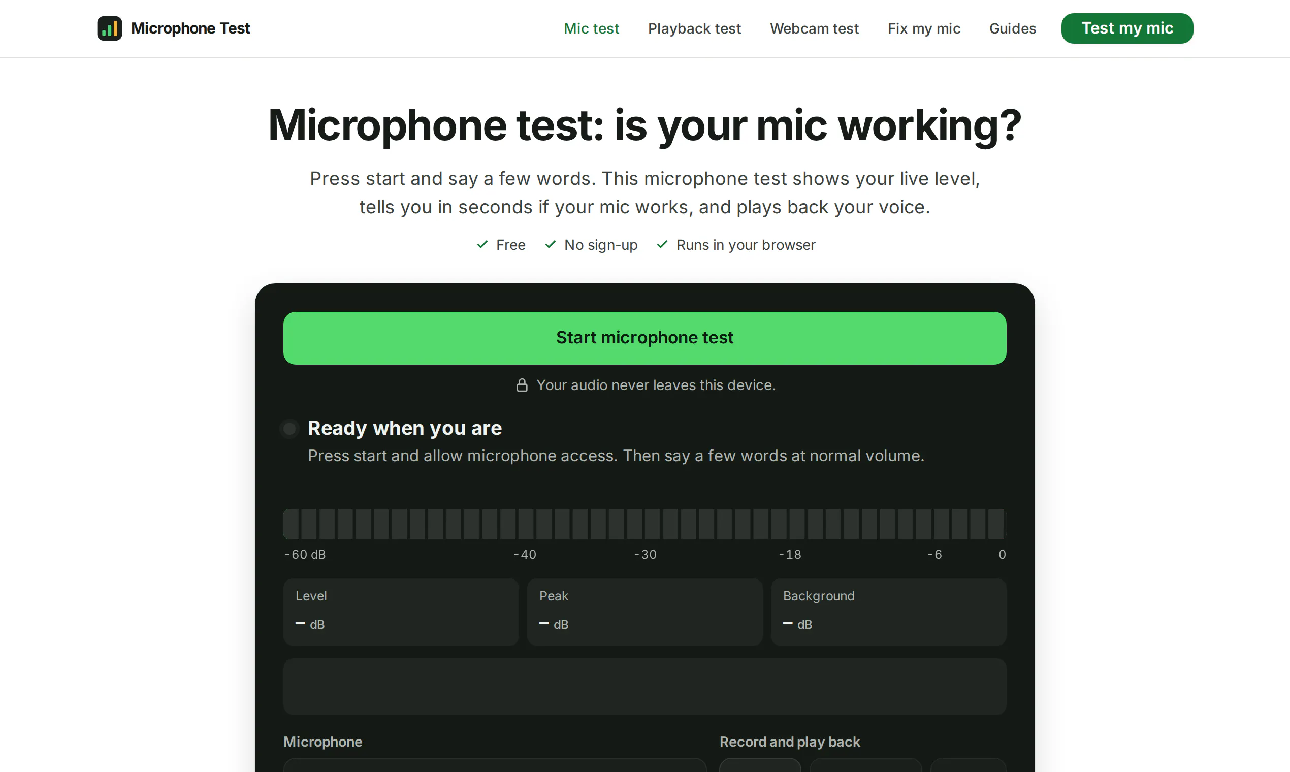 Microphone Test gallery image