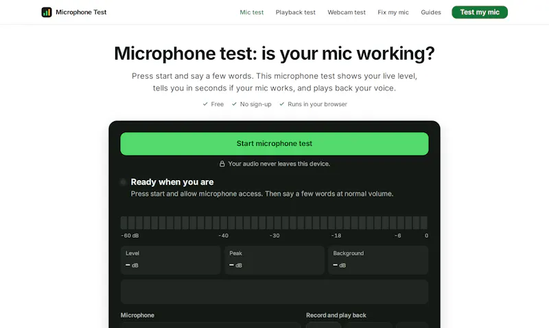 Microphone Test screenshot 4
