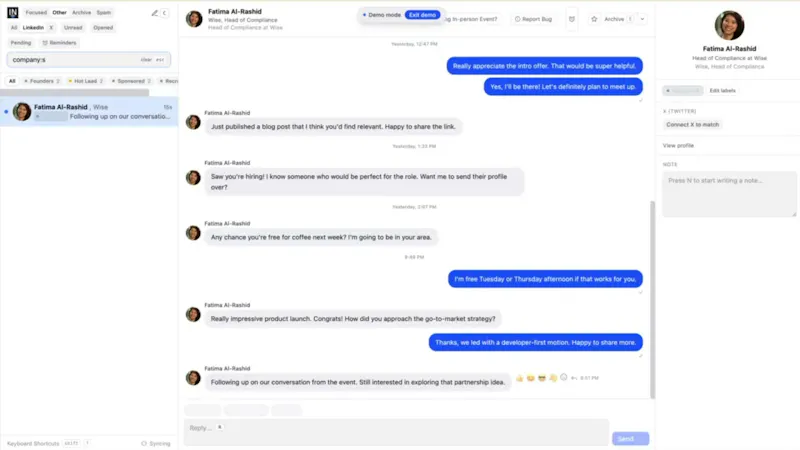 LinkedIn and X.com DMs powered by In.tro screenshot 1 (video preview)