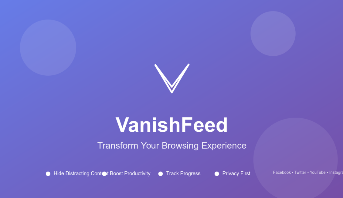 VanishFeed Browser Extension logo