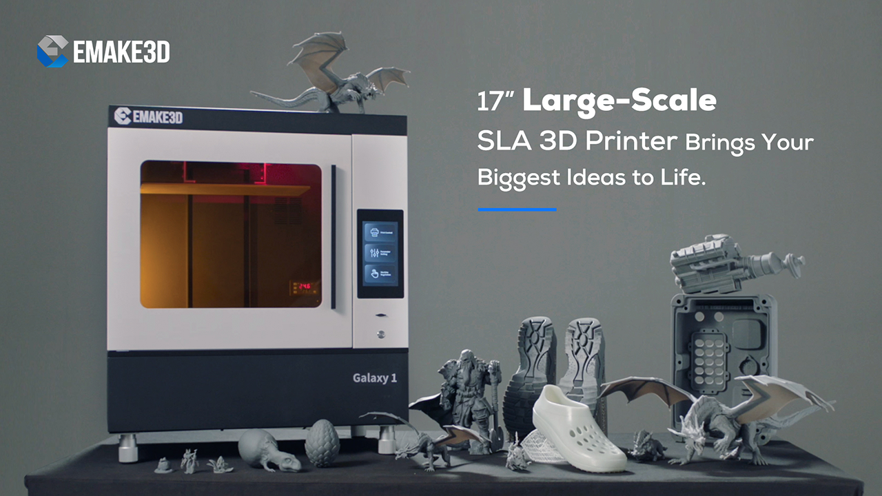 Emake3d galaxy 1 - 17 ”büyük ölçekli SLA 3D yazıcı medya 2