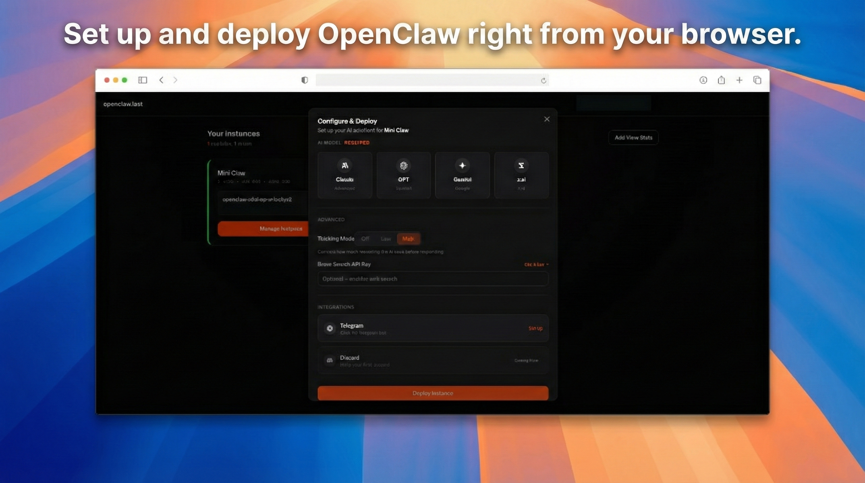 openclaw.fast - Main product screenshot demonstrating key features and user interface